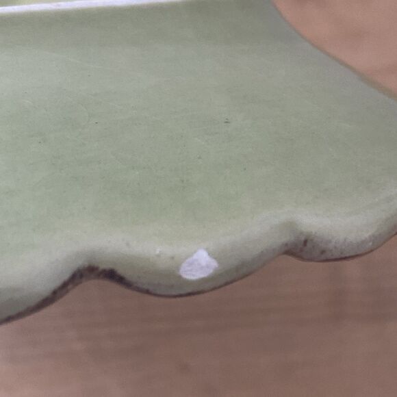 Bordallo Pinheiro Asparagus Plate Vtg Green Serving Tray Platter Portugal 12" - Picture 6 of 8